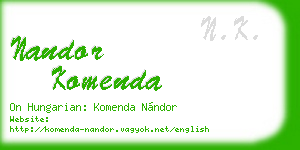 nandor komenda business card